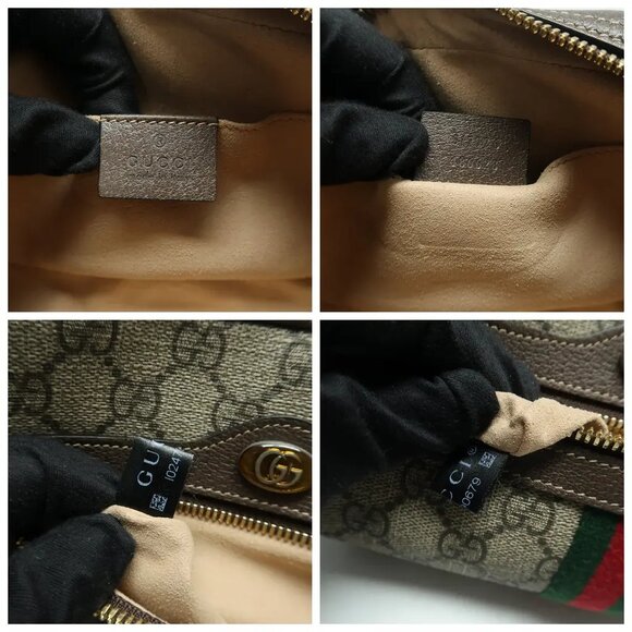 GUCCI Ophidia Brown Canvas Belt Bag 818-041725 - Picture 11 of 12